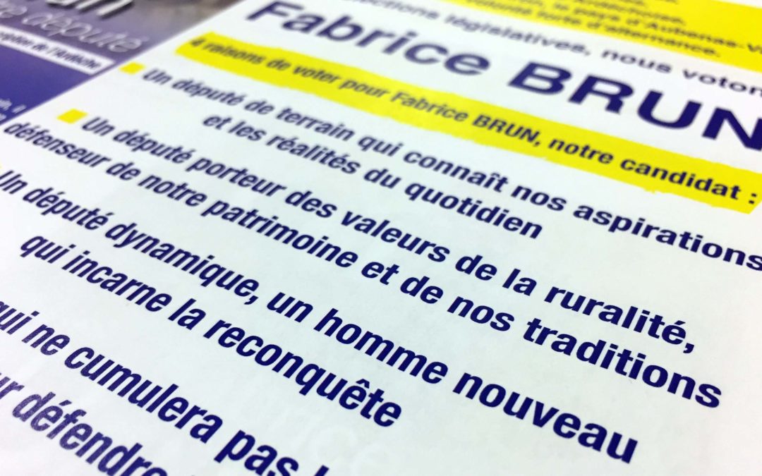 Téléchargez le premier tract de Fabrice Brun