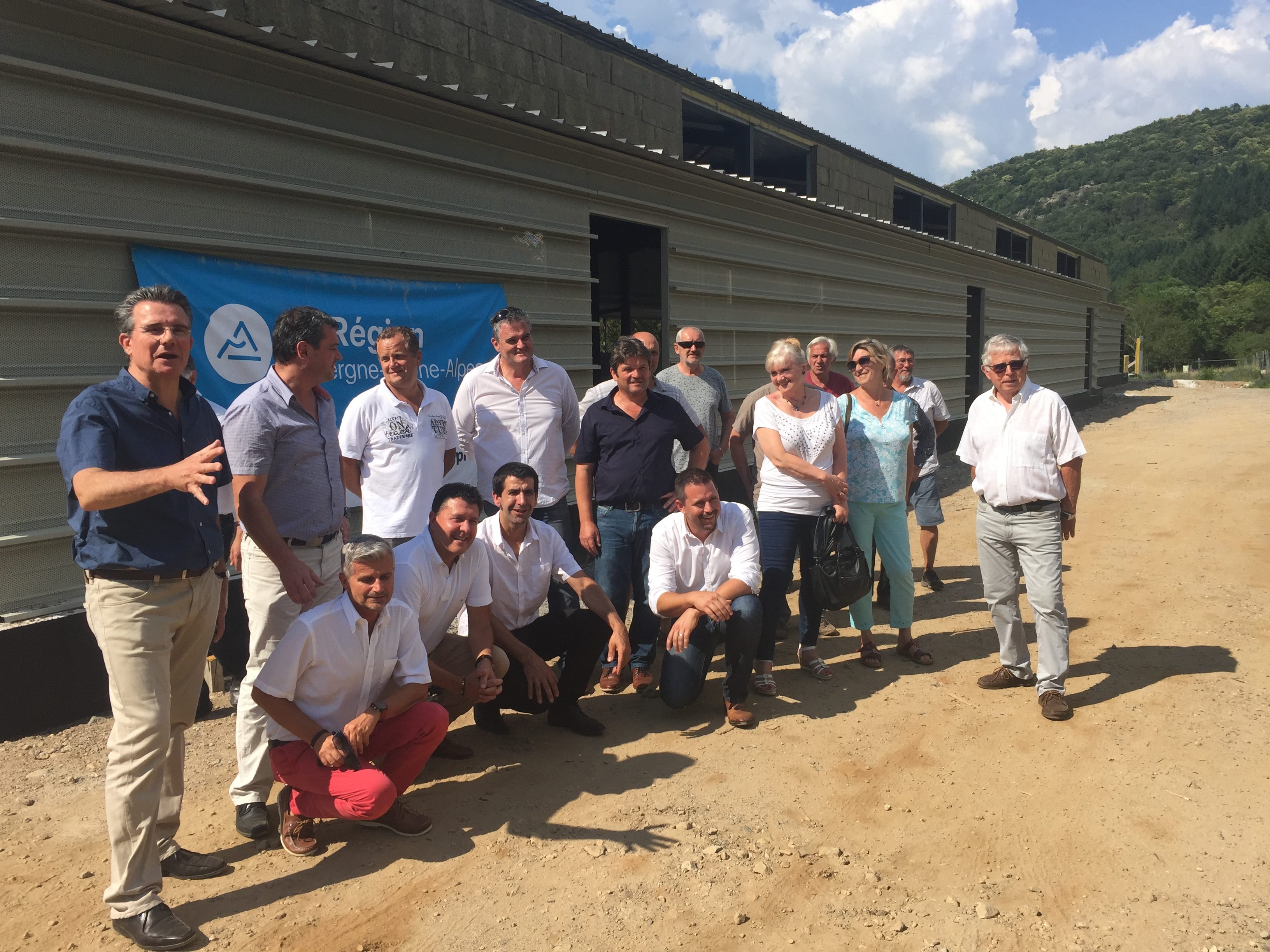 Visite du chantier du futur boulodrome de Fabras