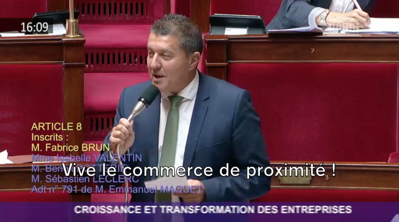 « Vive le commerce de proximité dans nos centre-bourgs et centres-villes ! »