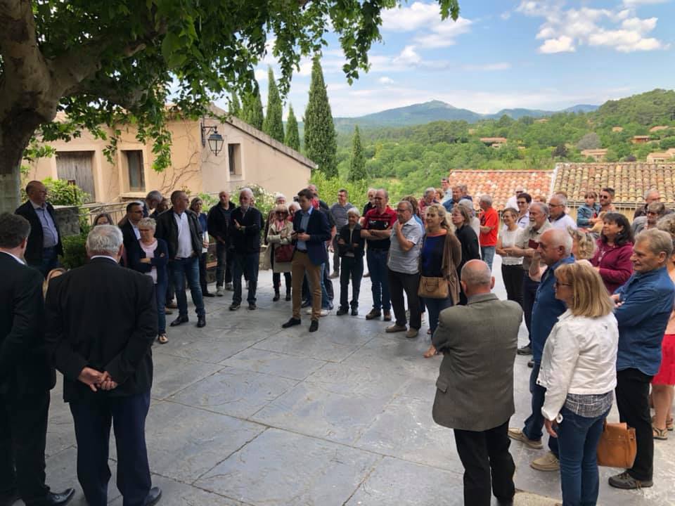 A Tauriers, aux côtés de ma suppléante Brigitte Bauland, pour inaugurer la salle communale du village.