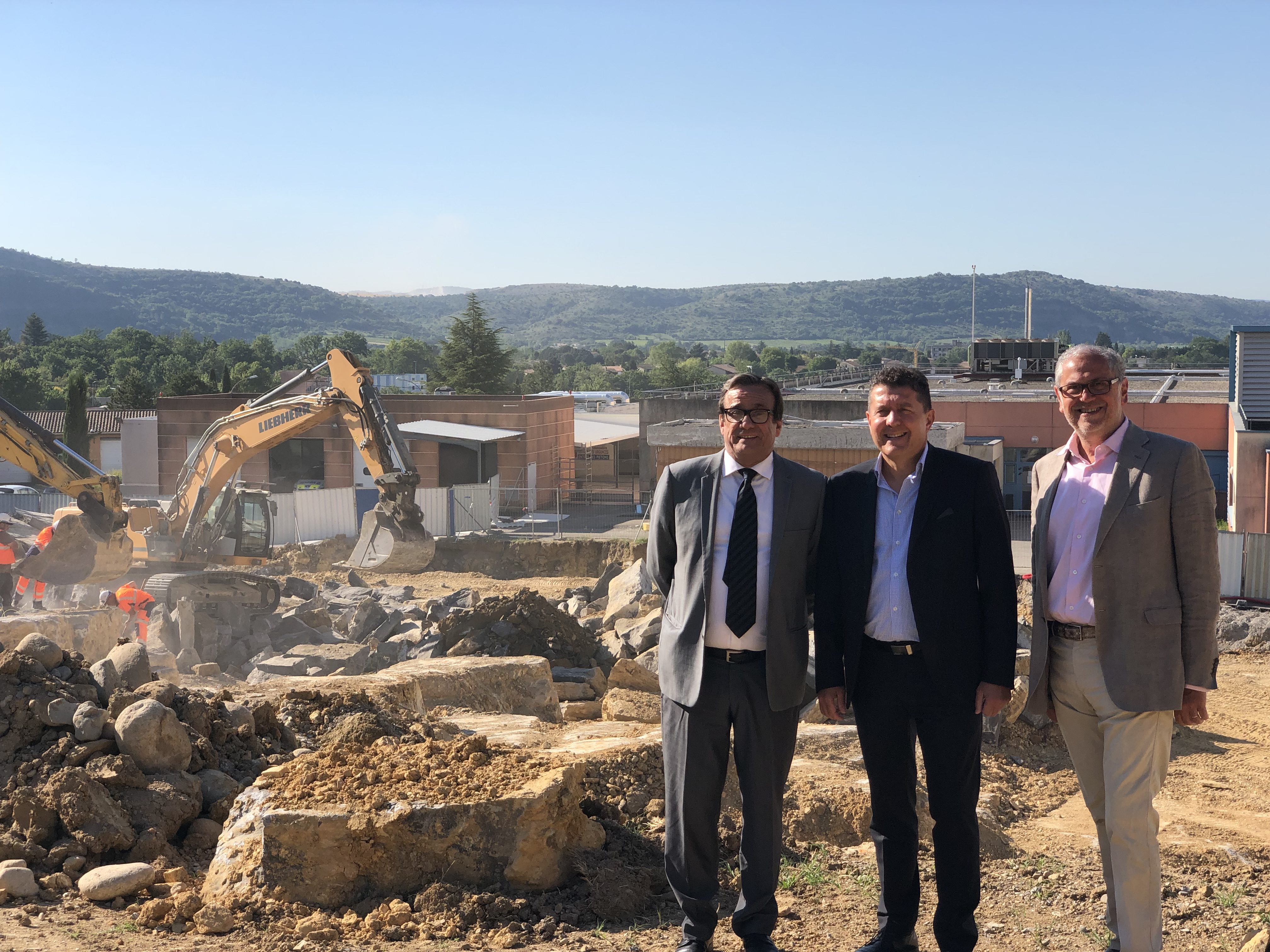 Visite du chantier des nouvelles urgences de l’hôpital d’Aubenas, pivot de notre organisation sanitaire régionale.