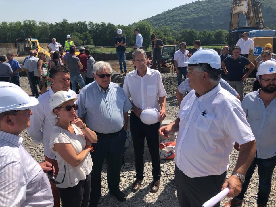 Pose de la première pierre de la nouvelle station d’épuration de Bourdary