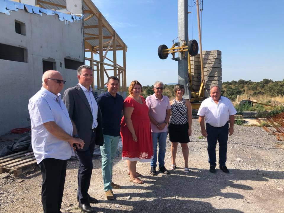 A Lanas pour visiter les chantiers en cours du CFA avec Stéphanie Pernod-Beaudon