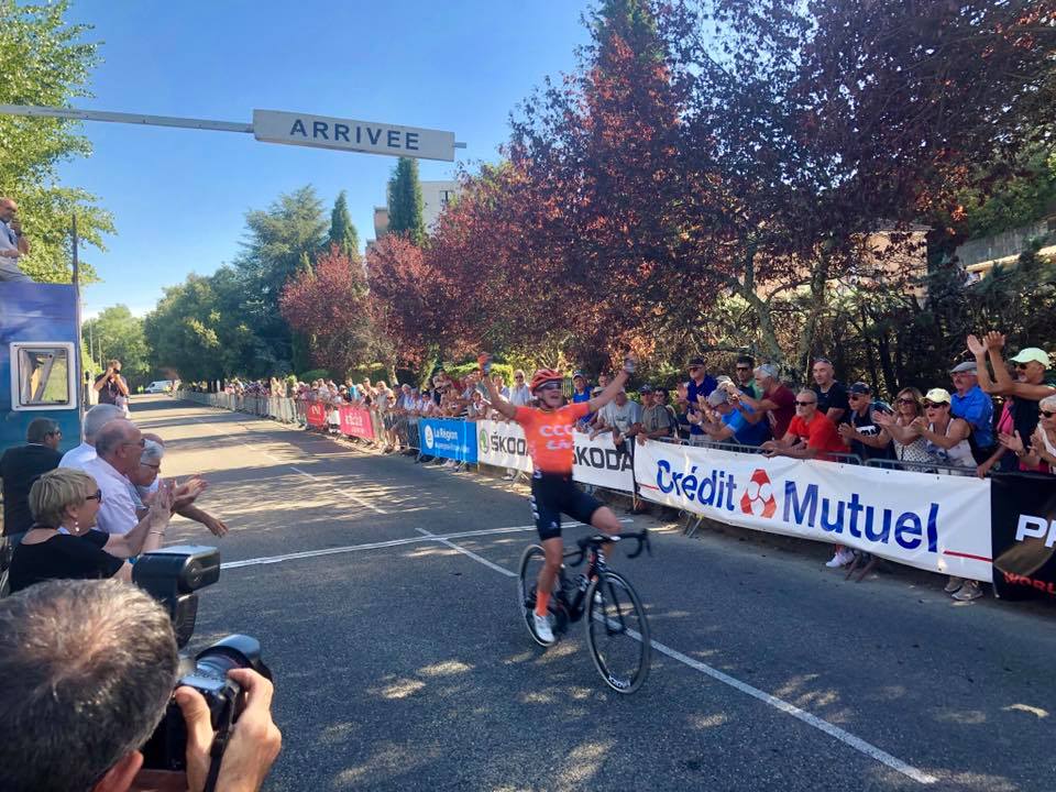 A Aubenas, pour l’arrivée de la première étape du Tour Cycliste Féminin International de l’Ardèche