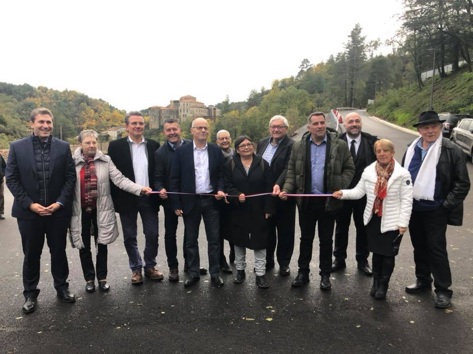 Inauguration de la voie de desserte du quartier Aubesson à Largentière