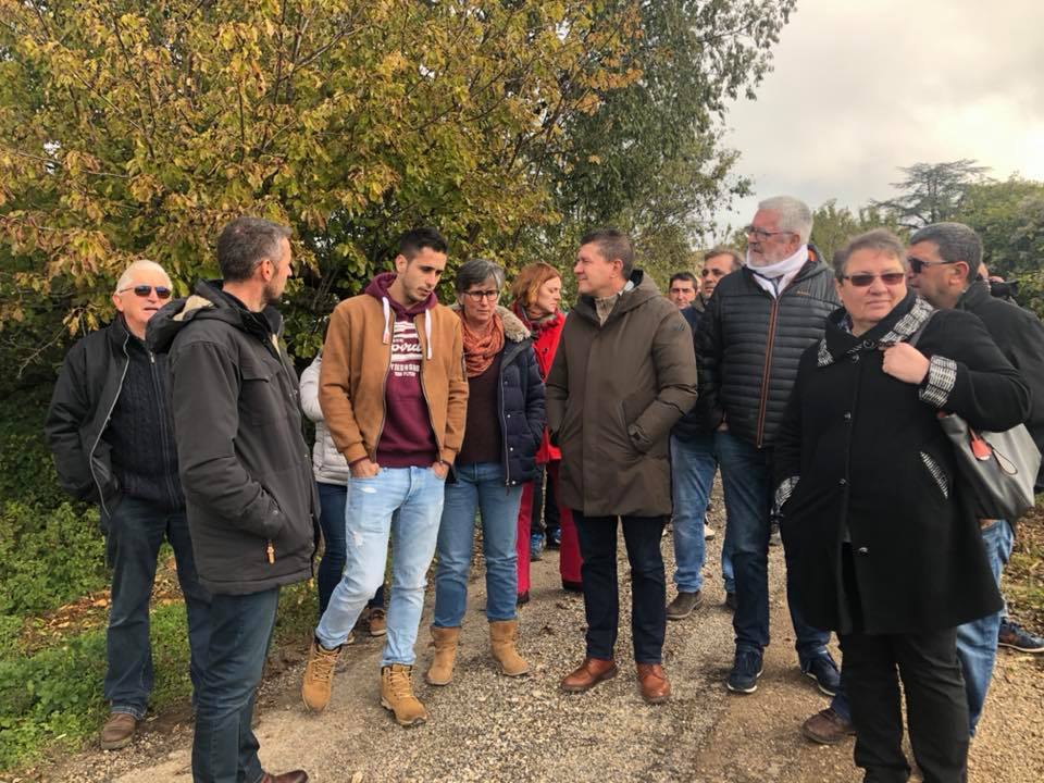 Visites de deux belles exploitations agricoles à Orgnac, chez la famille Cesana et Eric Martin