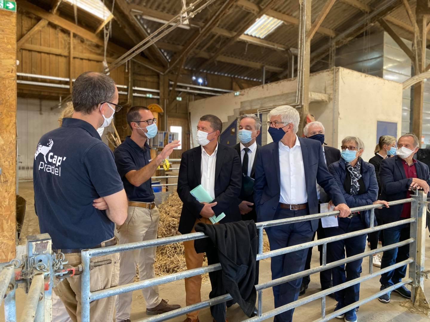 Visite du Domaine du Pradel avec Monsieur le Préfet de l’Ardèche.