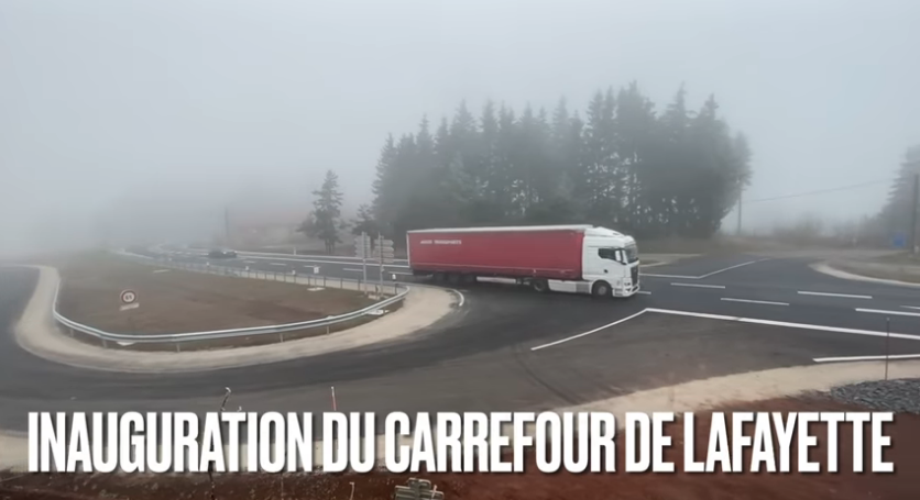 Inauguration du carrefour de Lafayette à hauteur de Lespéron et Coucouron sur la RN102.