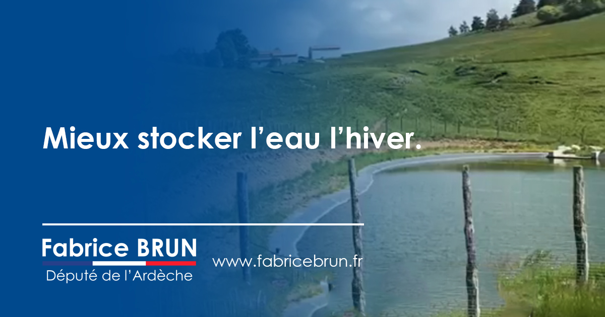 Stockage hivernal de l’eau : question au gouvernement.