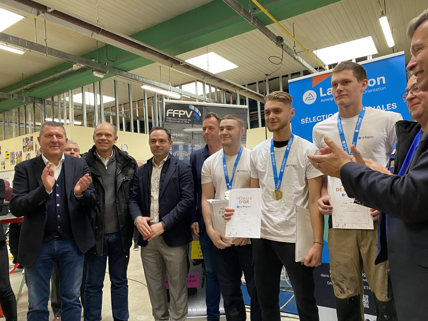 À Aubenas au Lycée Astier pour la remise des diplômes des « Olympiades des Métiers »