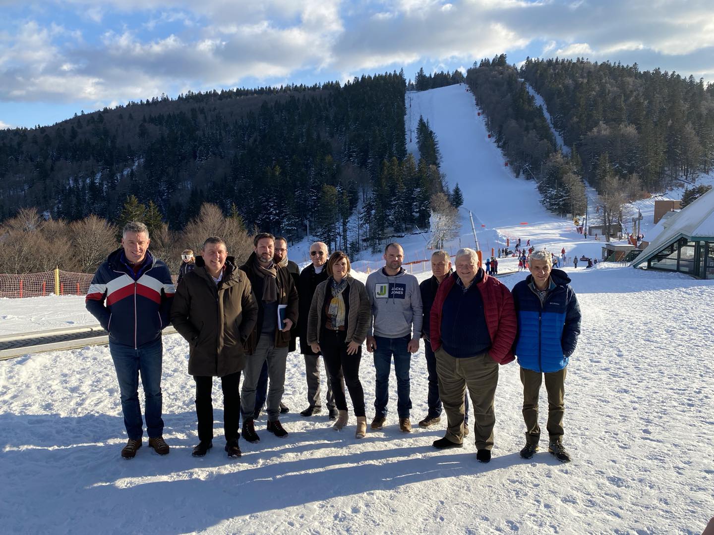 Réunion de travail à la Croix de Bauzon avec Fabrice Pannekoucke, vice-président de la Région Auvergne-Rhône-Alpes