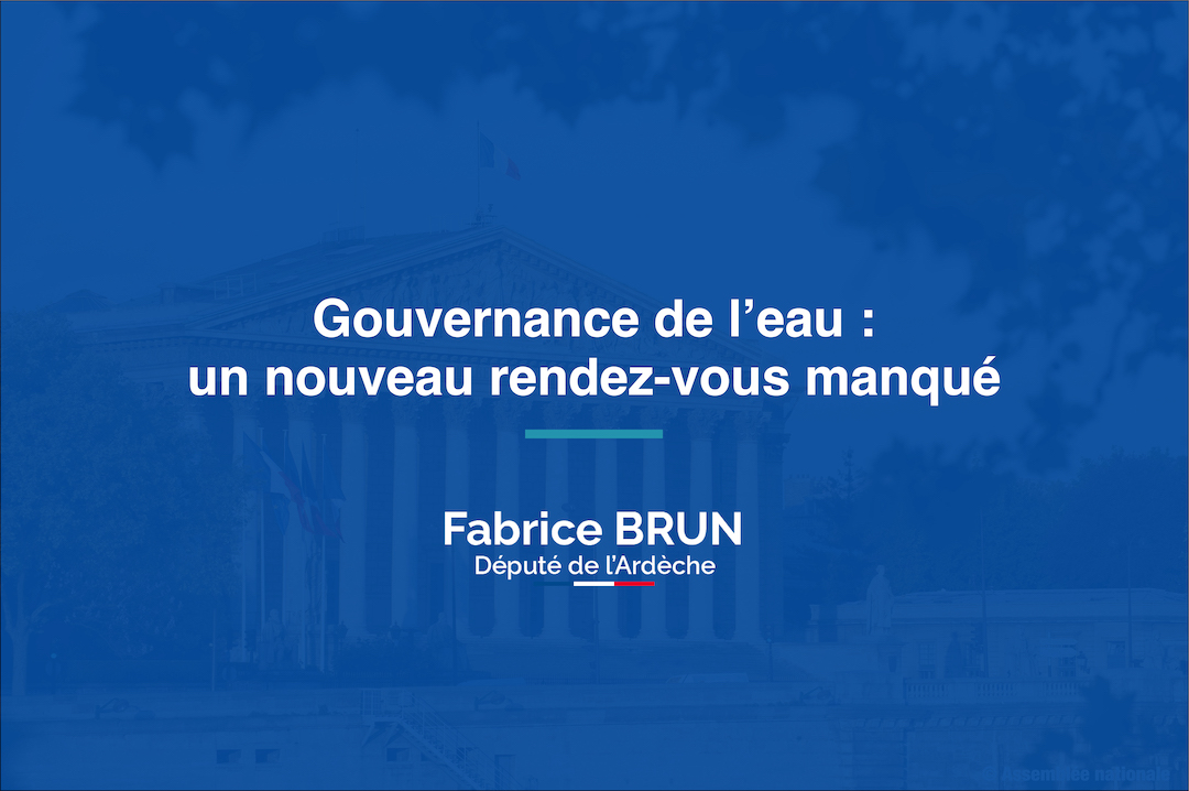 Gouvernance de l’eau : un nouveau rendez-vous manqué