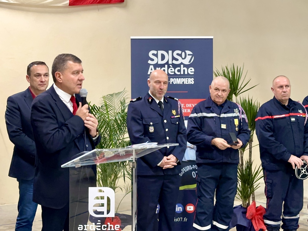 À Largentière pour la Sainte-Barbe et la passation de commandement du centre d’incendie et de secours