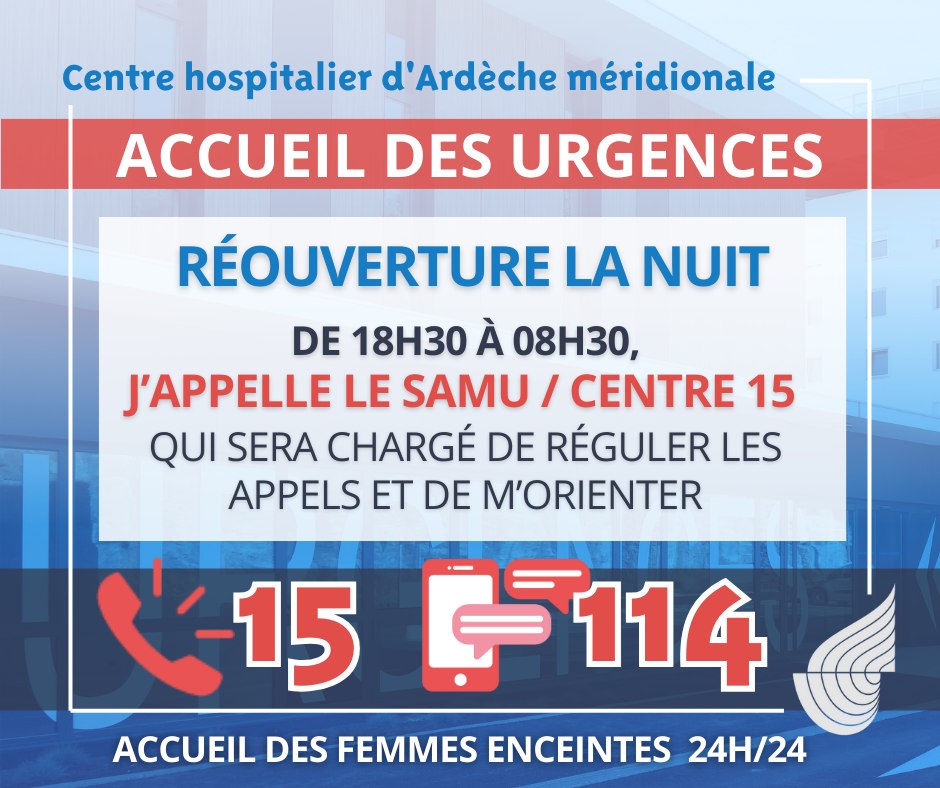 Réouverture des urgences d’Aubenas H24