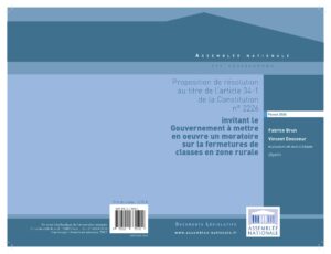 moratoire contre la suppression de classes en zone rurale