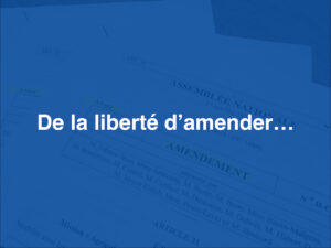 De la liberté d'amender