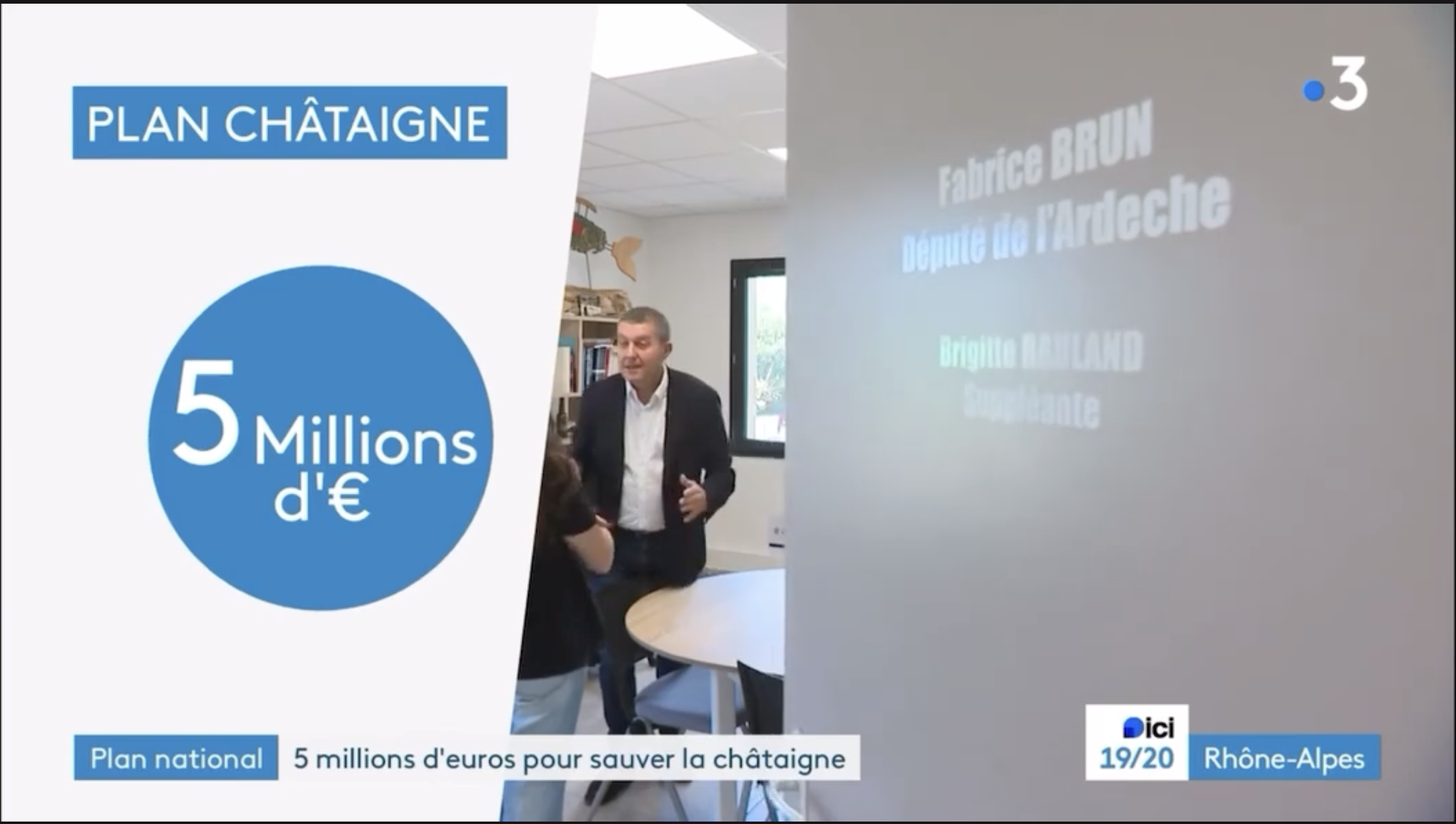 Merci aux équipes de France 3 Rhône Alpes pour ce beau reportage sur le plan national pour notre emblématique châtaigne