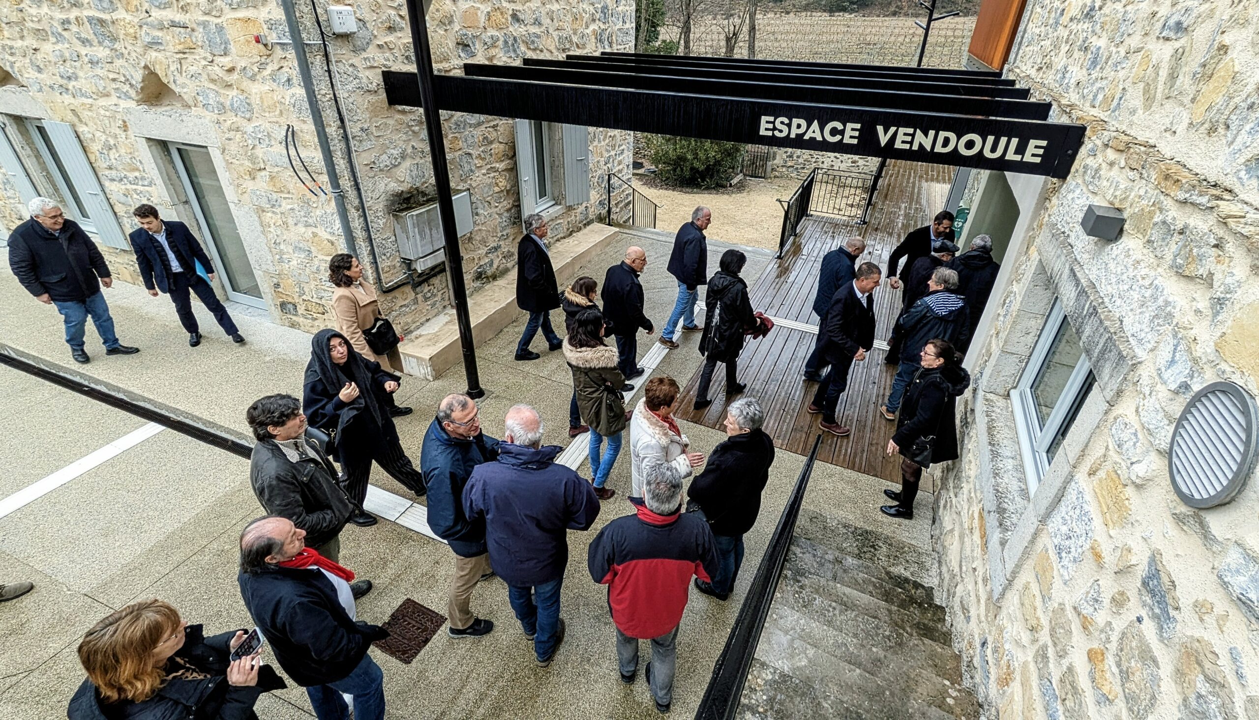 Inauguration du bâtiment communal à Rochecolombe.