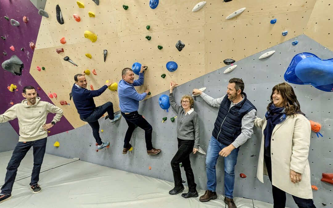 Inauguration de la salle d’escalade à Lussas.