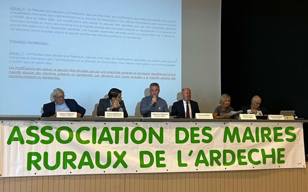 Assemblée générale des maires ruraux de l’Ardèche à Chomérac
