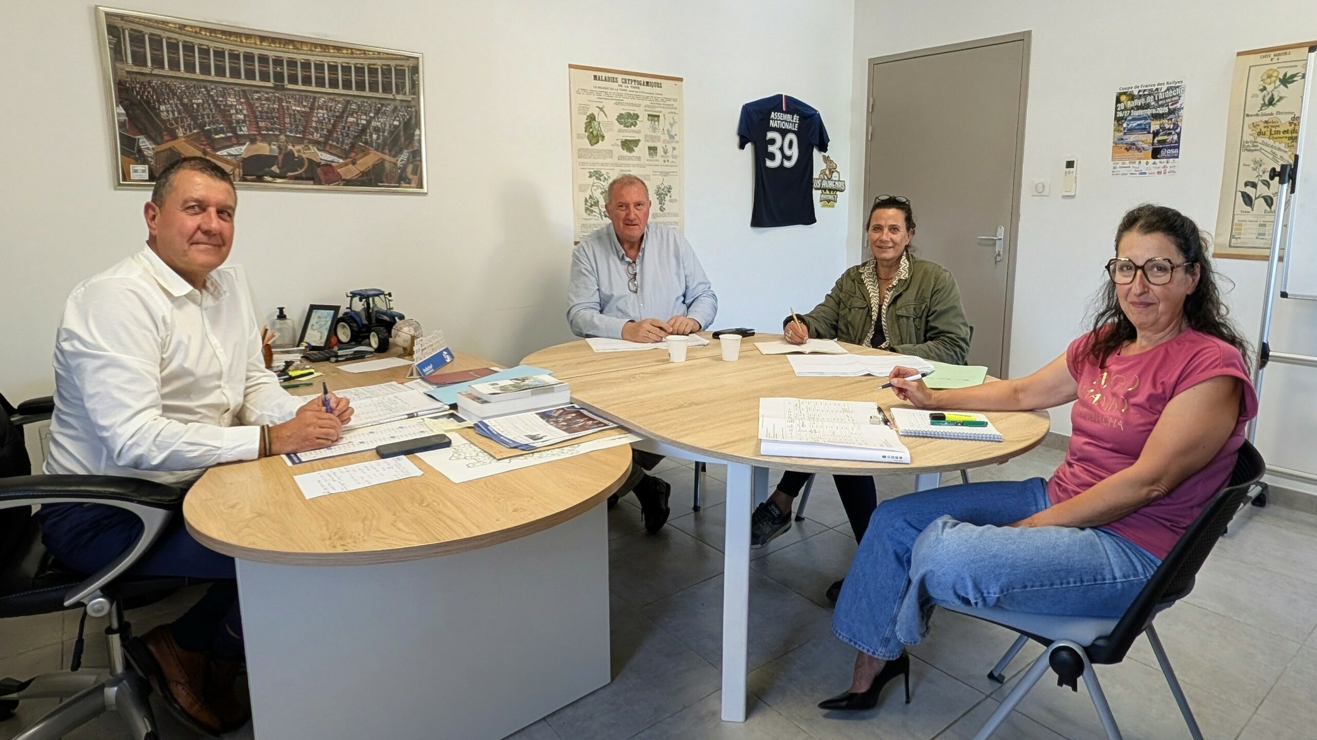 Réunion de travail sur les dossiers de la ville d’Aubenas avec Jean-Yves Meyer