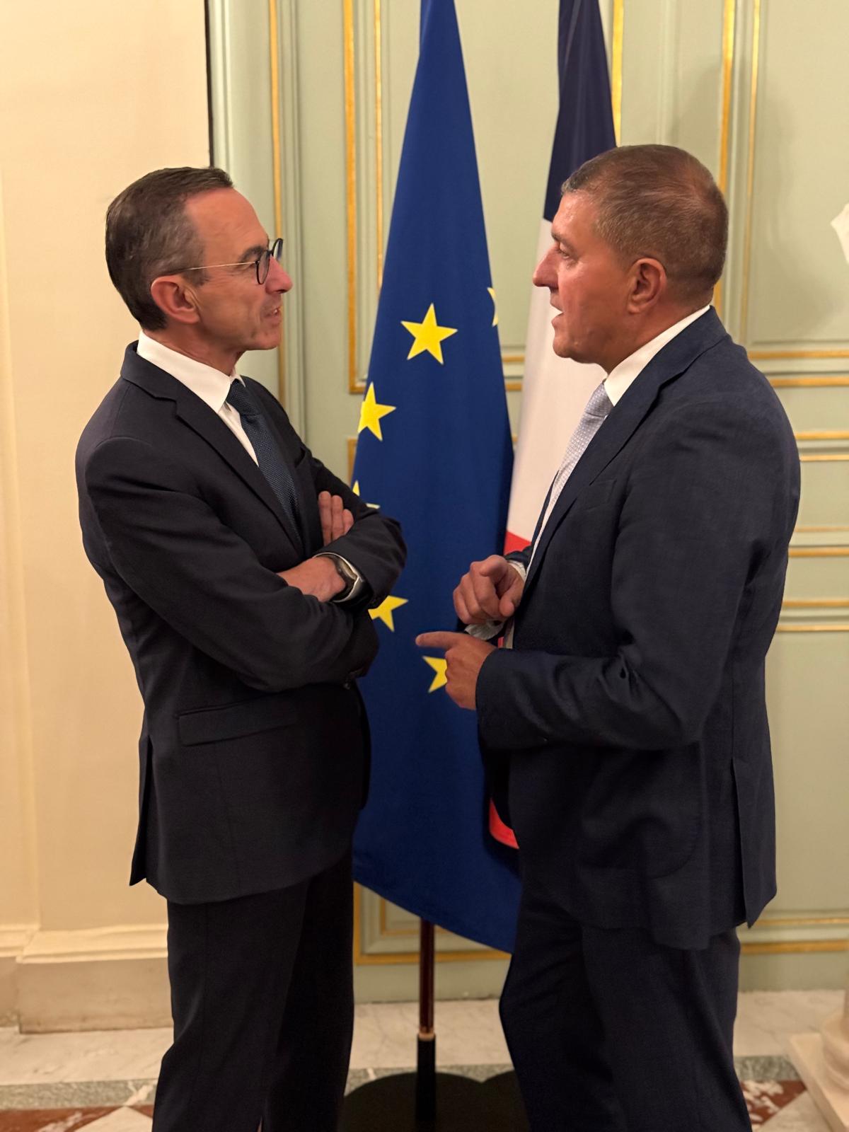 Avec le Ministre de l’Intérieur pour défendre la cause de nos pompiers