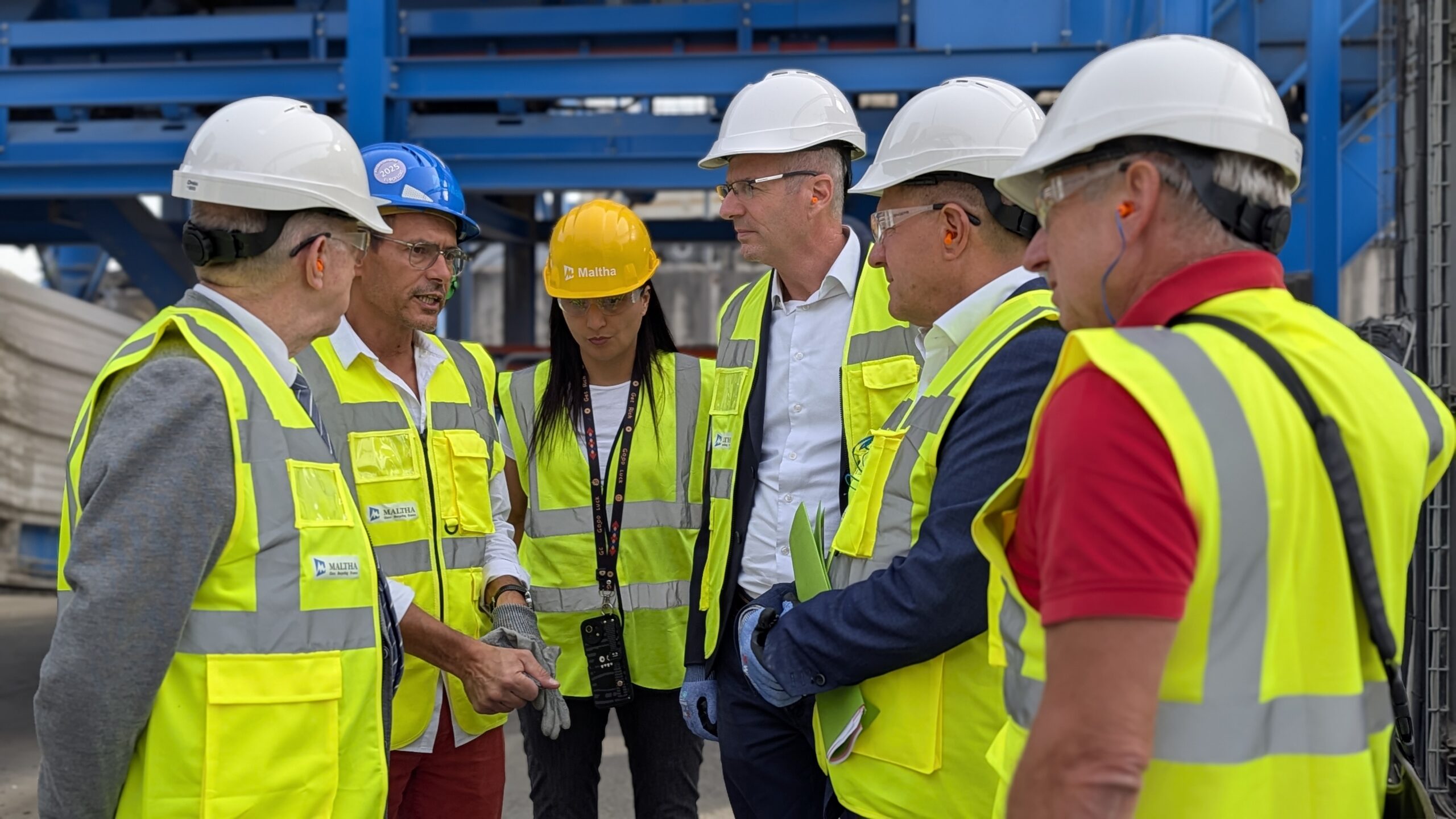 Visite à Lavilledieu de la société Maltha Glass Recycling