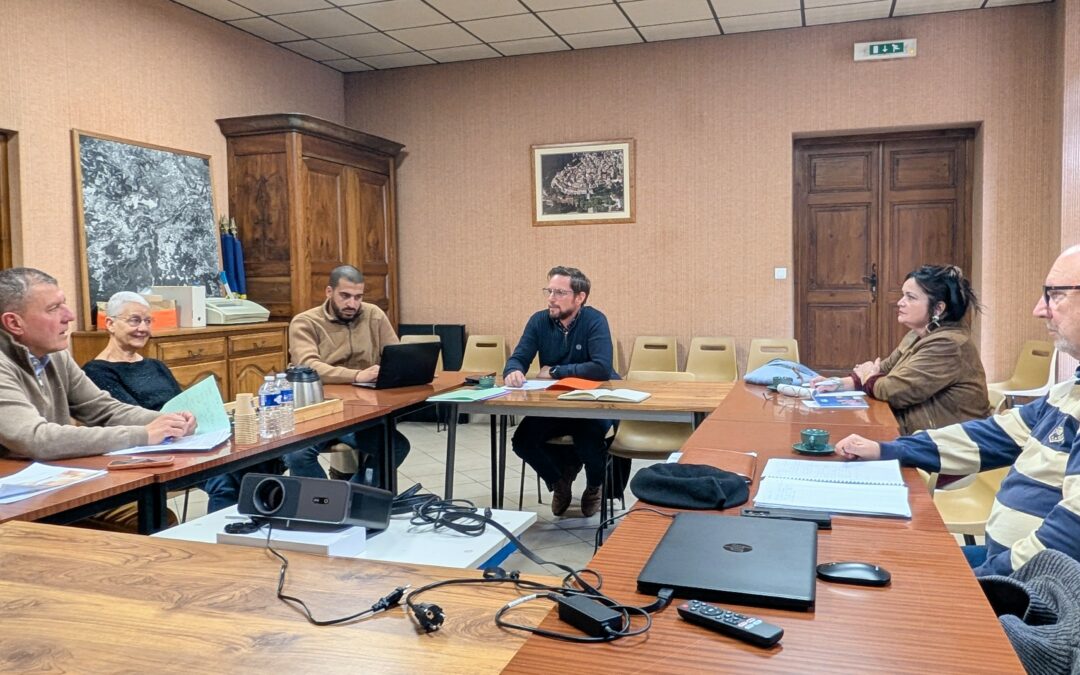 Réunion de travail avec Alban Guillemin nouveau maire de Largentière